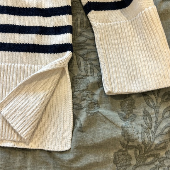 GAP Women's Cotton Sweater - Navy and Cream Stripes-Sz L - Picture 6 of 7